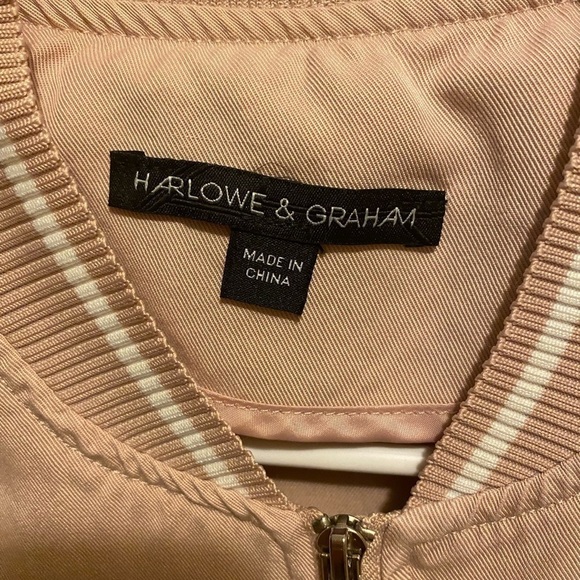 𝅺harlow and Graham small, Pink. light and thin spring bomber jacket - Picture 3 of 8
